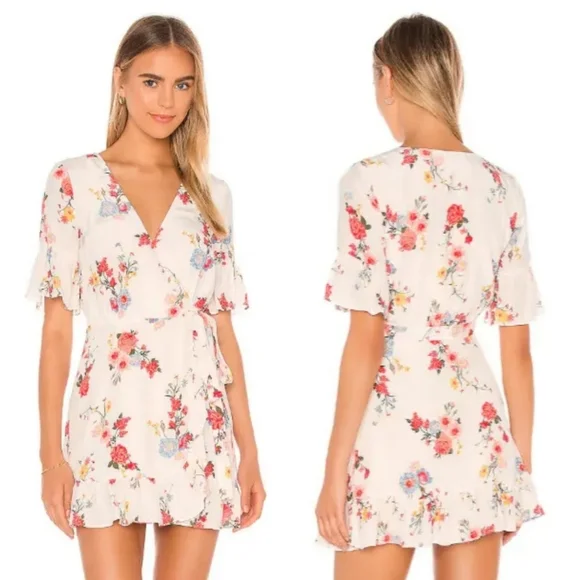 Privacy Please | Dresses | Privacy Please May Mini Ruffle Floral Wrap Dress  | Poshmark